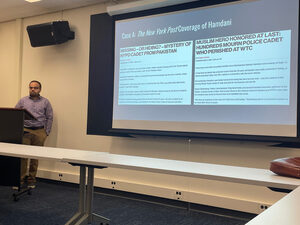 Syracuse University undergraduate student fellows went to Cornell University on Monday where they presented their findings on American media coverage of the war on terror. 