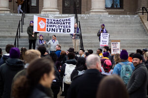 The Syracuse Graduate Employees United union has been engaged in negotiations with the university since September.